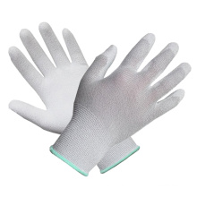 Polyester Liner Knit Handgelenk PU Coated Handschuh mit Ce